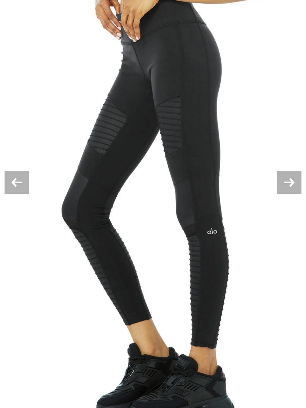 BUNDLE ALO Moto Leggings in Black or White- Small